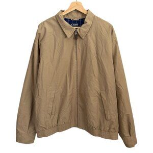 Chaps Ralph Lauren Mens Harrington Jacket Tan XL Preppy Old Money